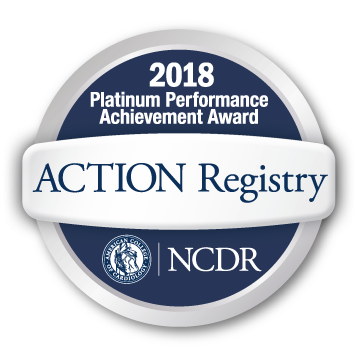 American College of Cardiology’s NCDR ACTION Registry Platinum Performance Achievement Award for 2018