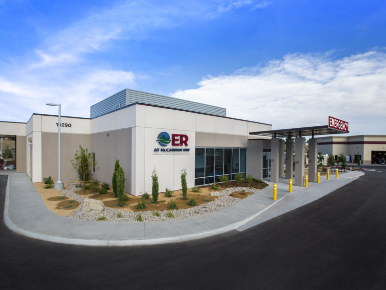 Outside image of the front of the ER at McCarran NW 