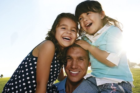 father and two daughters