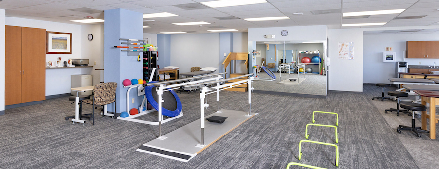 The outpatient physical therapy room