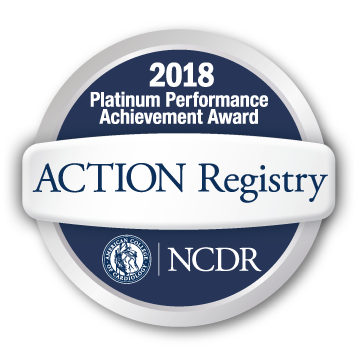 Premio NCDR ACTION Registry Platinum Performance Achievement Award del American College of Cardiology para 2018