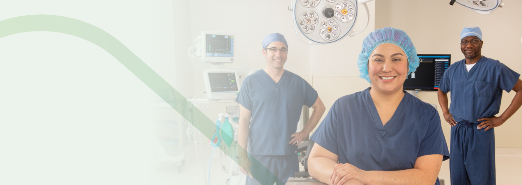 Smiling staff in the operating room