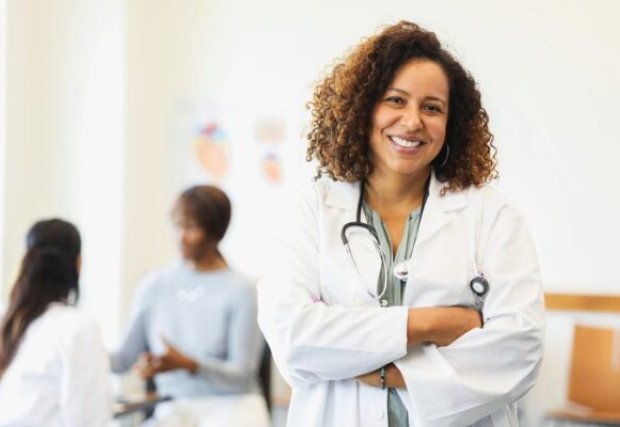 Doctor looking at the camera