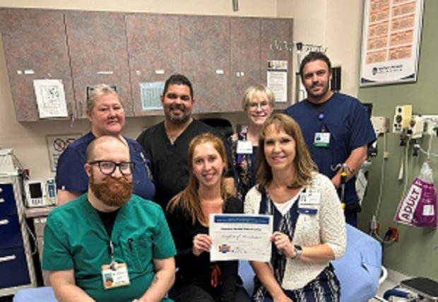 NNMC Employees accepting the geriatric emergency department accreditation