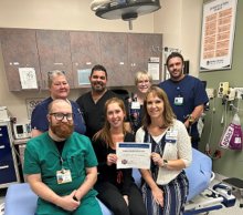 NNMC Employees accepting the geriatric emergency department accreditation
